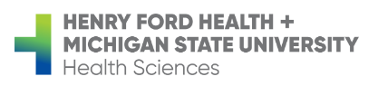Henry Ford Health and Michigan State University Health Sciences logo